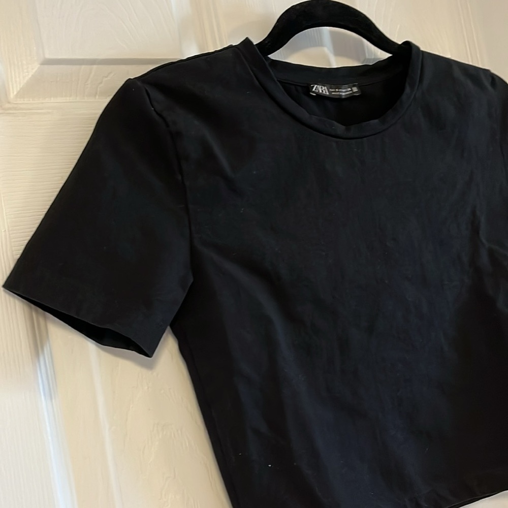 Zara Black Crop Top - Picture 5 of 12
